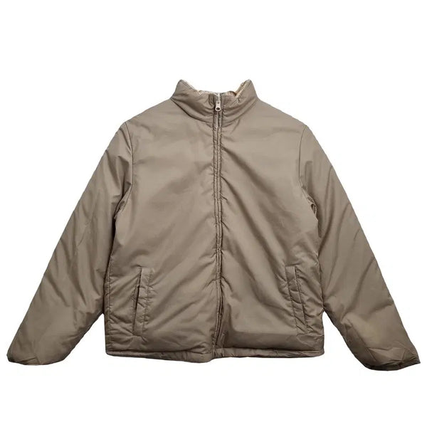 [BUNJANG] Uniqlo Beige Lightweight Down Jumper Jacket (M) / UNIQLO 유니클로 베이지 경량 패딩 점퍼 자켓 [M] 남녀공용