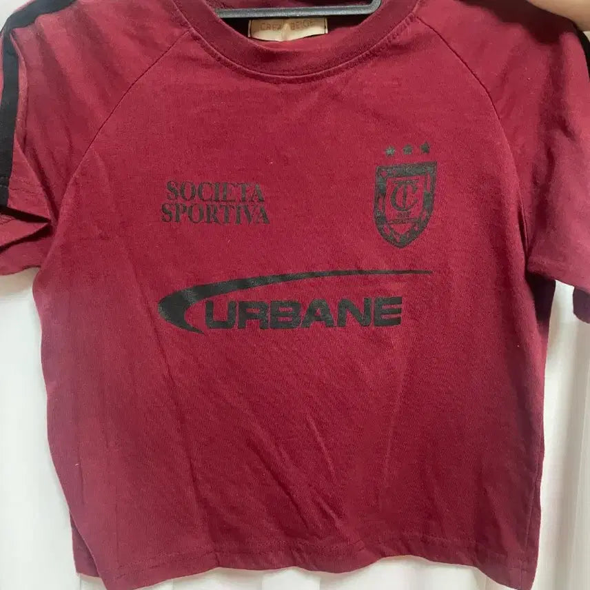 [BUNJANG] Burgundy Short-Sleeve T-Shirt / 버건디 반팔