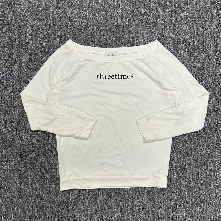 [BUNJANG] Threetimes Basic Logo Off Top S / Threetimes 베이직 로고 오프 탑 S
