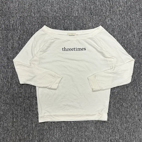 [BUNJANG] Threetimes Basic Logo Off Top S / Threetimes 베이직 로고 오프 탑 S