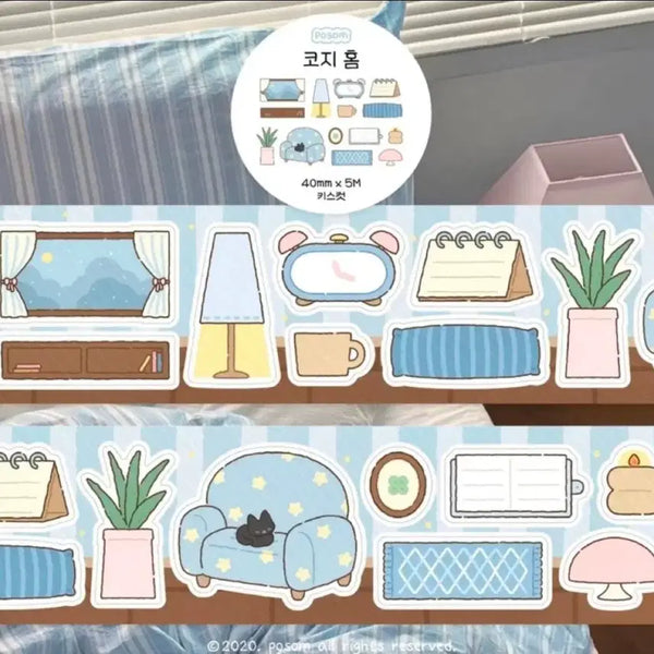 [BUNJANG] Cosmic Home Kiss Cut Masking Tape / 포솜 코지홈 키스컷띵 마테띵