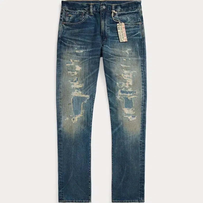[BUNJANG] RRL Brannon Distressed Repair Denim Jeans / RRL 더블알엘 브래넌 리페어 데님