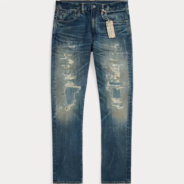 [BUNJANG] RRL Brannon Distressed Repair Denim Jeans / RRL 더블알엘 브래넌 리페어 데님