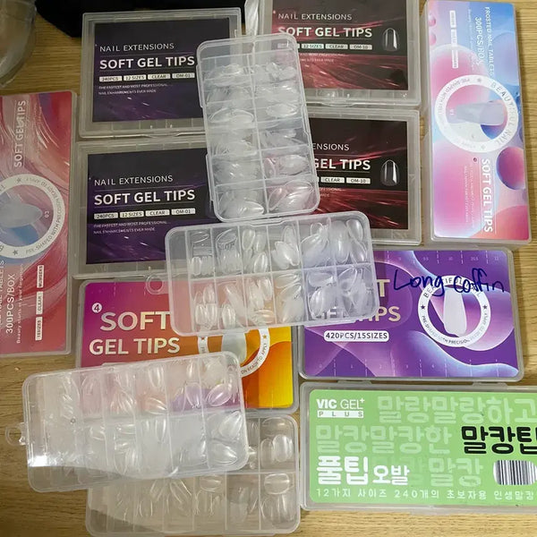 [BUNJANG] Nail Tips Bundle Set (13 Boxes) / 네일팁13박스 일괄