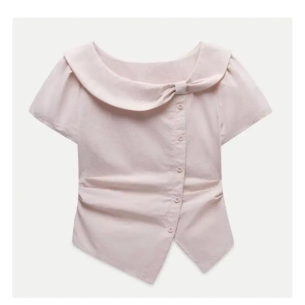[BUNJANG] eggka Ribbon Detail Pink Blouse / eggka 핑크 블라우스