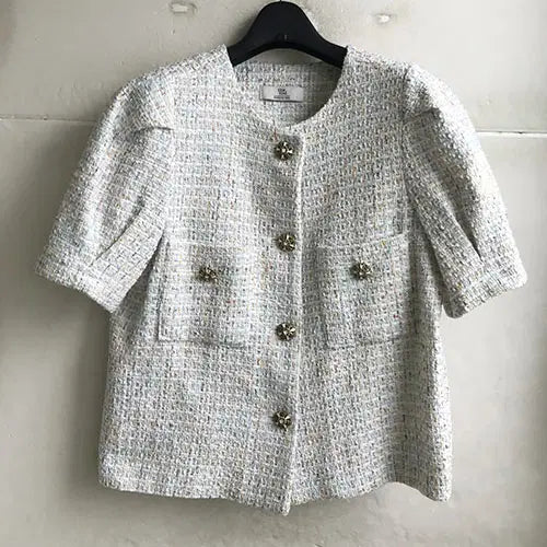 [BUNJANG] High-Quality Tweed Jacket / 고급 트위드 국산자켓 -66/새거수준
