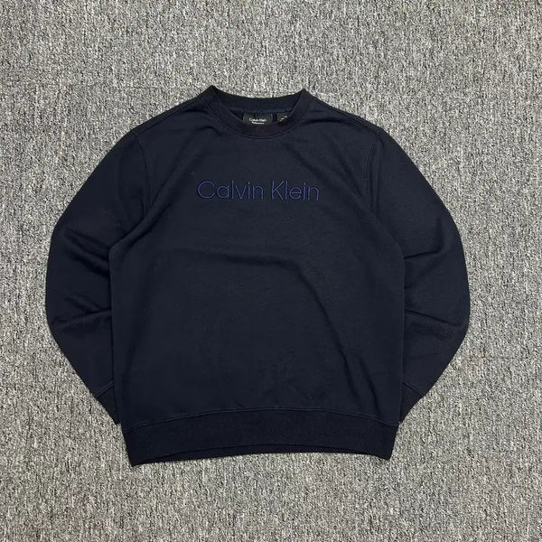 [BUNJANG] Calvin Klein Navy Logo Sweatshirt L / 캘빈클라인 네이비 로고 맨투맨 L