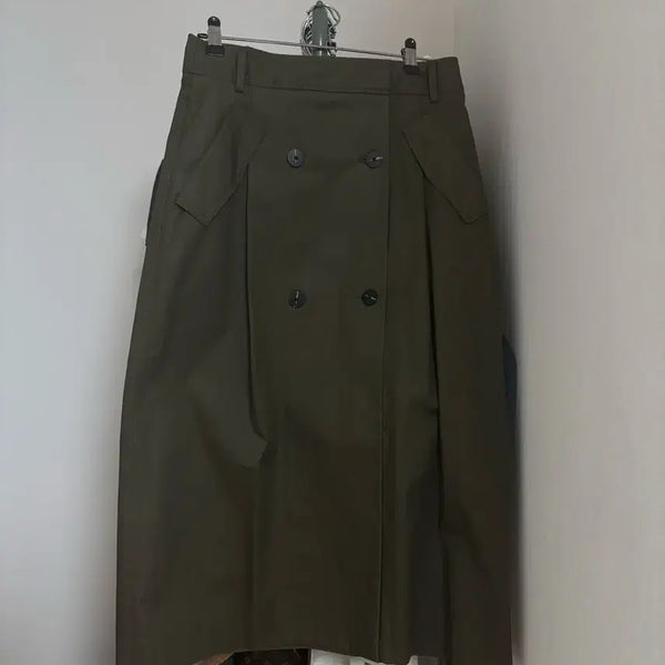 [BUNJANG] Massimo Dutti Khaki Long Skirt / [마시모두띠] 여성 카키 롱스커트