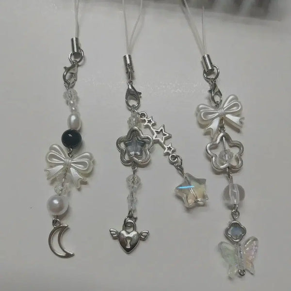 [BUNJANG] Silver Bead Charm Keychain / 실버 비즈키링