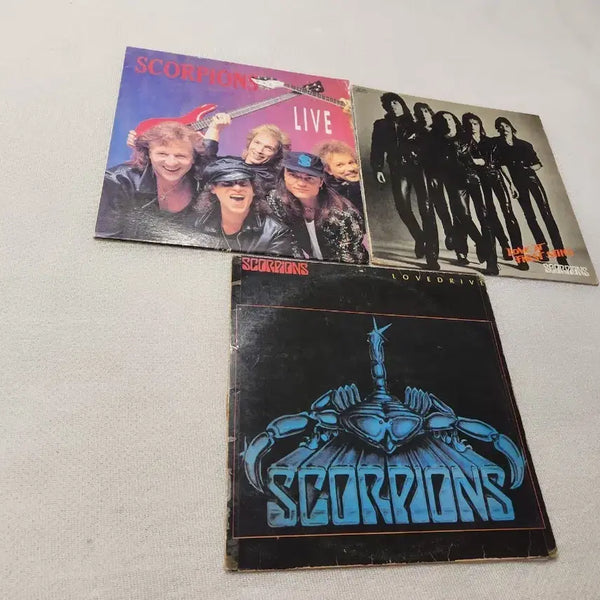 [BUNJANG] Scorpions Live / Love Drive LP 3 Record Bundle Set / Scorpions 라이브 / Love Drive 등 LP 3종 세트 일괄판매