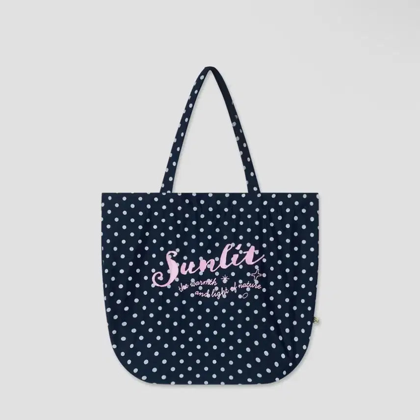 [BUNJANG] Sunlit Graphic Dot Eco Bag (Navy) / 썬릿 그래픽 도트 에코백 (네이비)