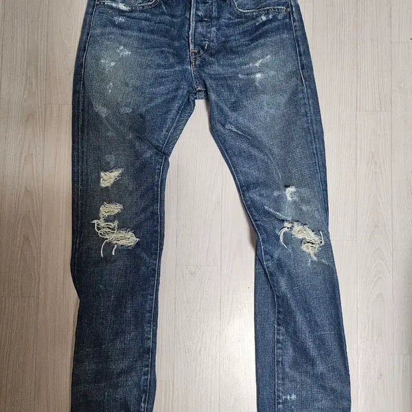 [BUNJANG] Polo Ralph Lauren Distressed Jeans Pants / 폴로 랄프로렌 청바지 디스트로이드 팬츠