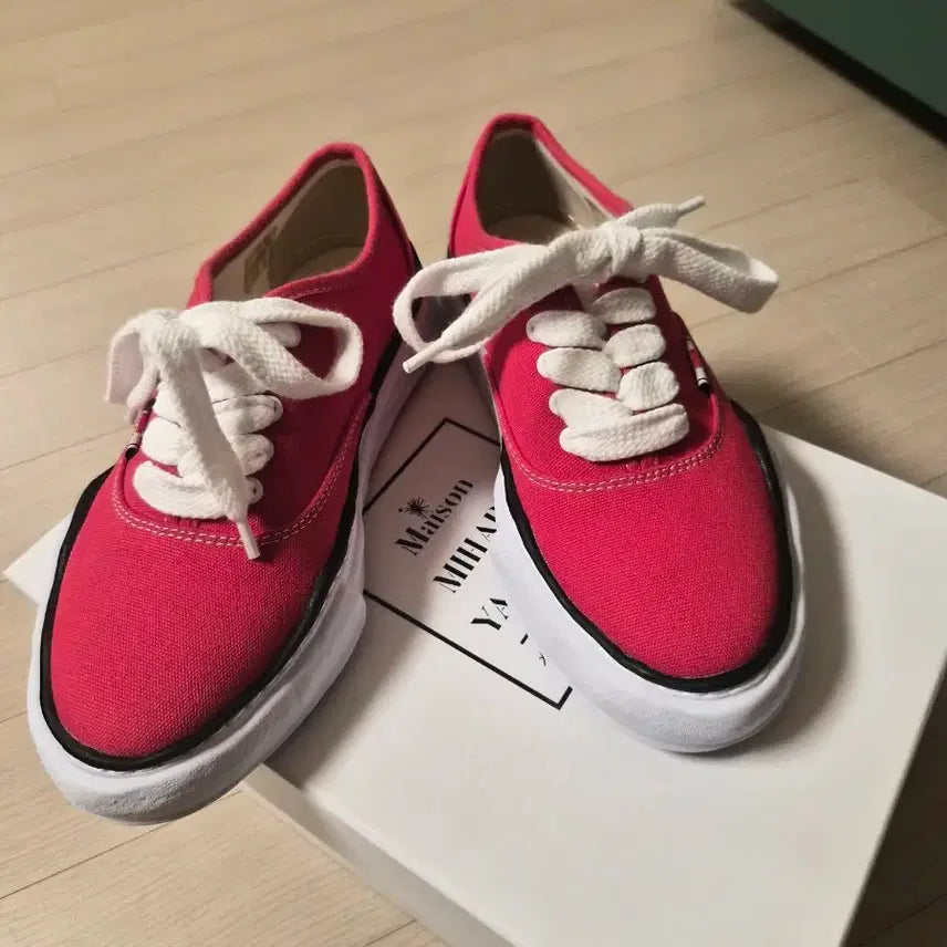 [BUNJANG] Maison Mihara Yasuhiro Baker OG Sole Canvas Low-Cut Sneakers Red / 미하라야스히로 베이커 OG솔 캔버스로우컷스니커즈  레드