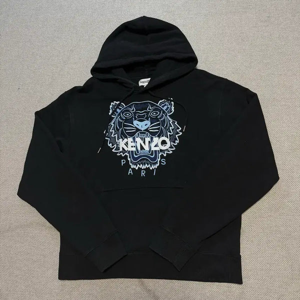 [BUNJANG] Kenzo Blue Tiger Embroidered Hoodie / 겐조 바시티 블루 타이거 자수 후드티