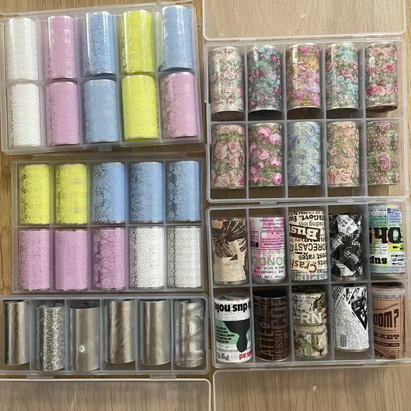 [BUNJANG] Nail Film 5-Pack Bundle Set / 네일필름 5팩 일괄