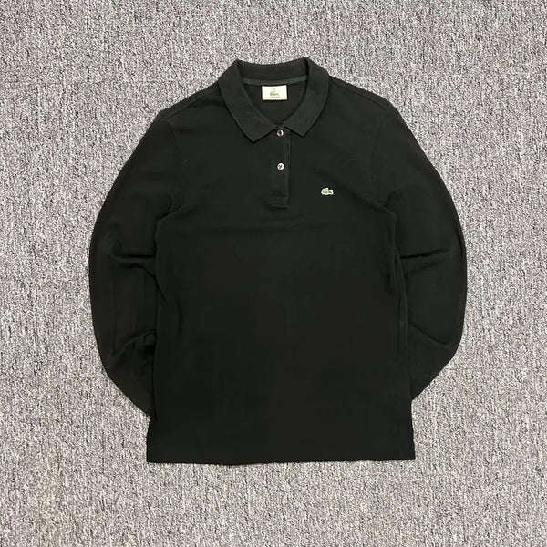[BUNJANG] Lacoste Black Long Sleeve Polo Shirt M / 라코스테 블랙 긴팔 카라티 M