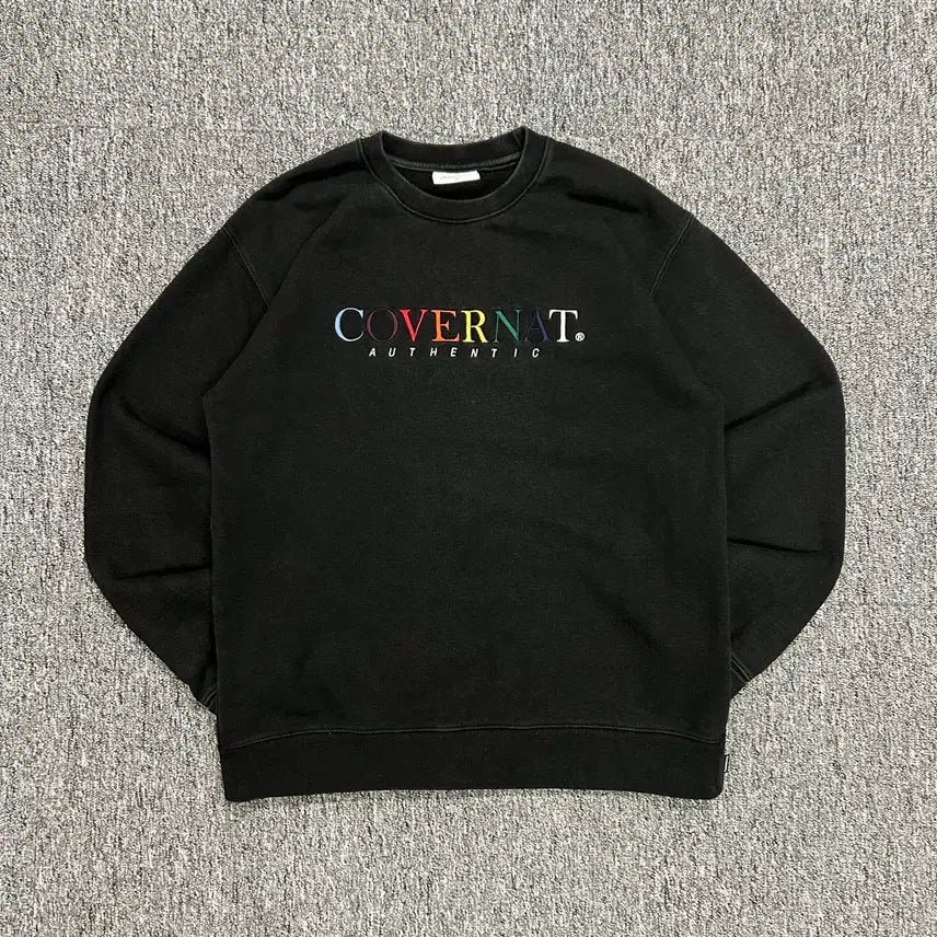 [BUNJANG] Covernat Multicolor Logo Sweatshirt M / 커버낫 멀티컬러 로고 맨투맨 M