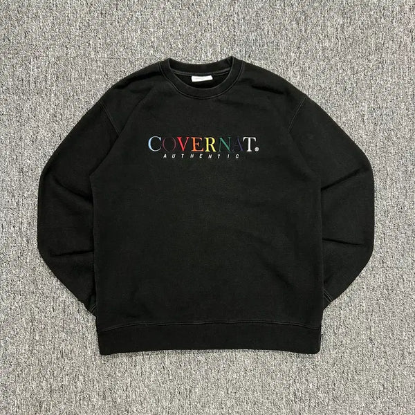 [BUNJANG] Covernat Multicolor Logo Sweatshirt M / 커버낫 멀티컬러 로고 맨투맨 M