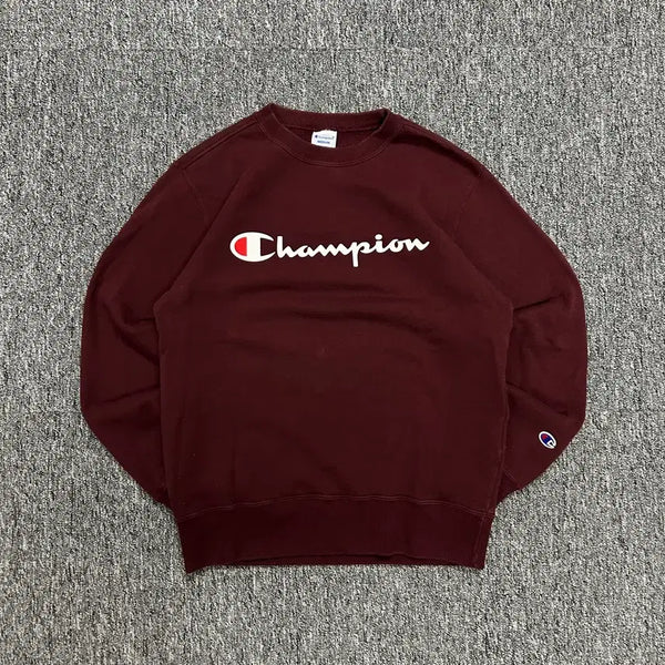 [BUNJANG] Champion Burgundy Big Logo Sweatshirt M / 챔피온 버건디 빅로고 맨투맨 M