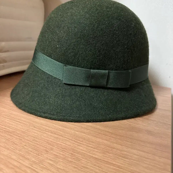 [BUNJANG] Uniqlo Wide Brim Fedora Hat Khaki / 유니클로 페도라 챙 넓은 모자 카키색