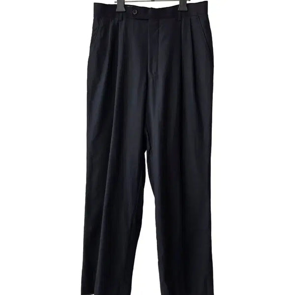 [BUNJANG] Men's Pin Tuck Slacks Navy Pants / 30/남성 핀턱 슬랙스 네이비 바지
