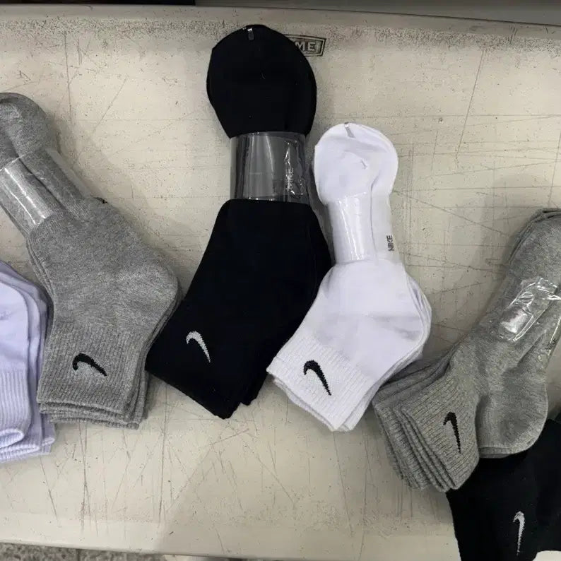 [BUNJANG] Nike Cotton Socks (5-Pair Set) / 나이키 패션 면양말