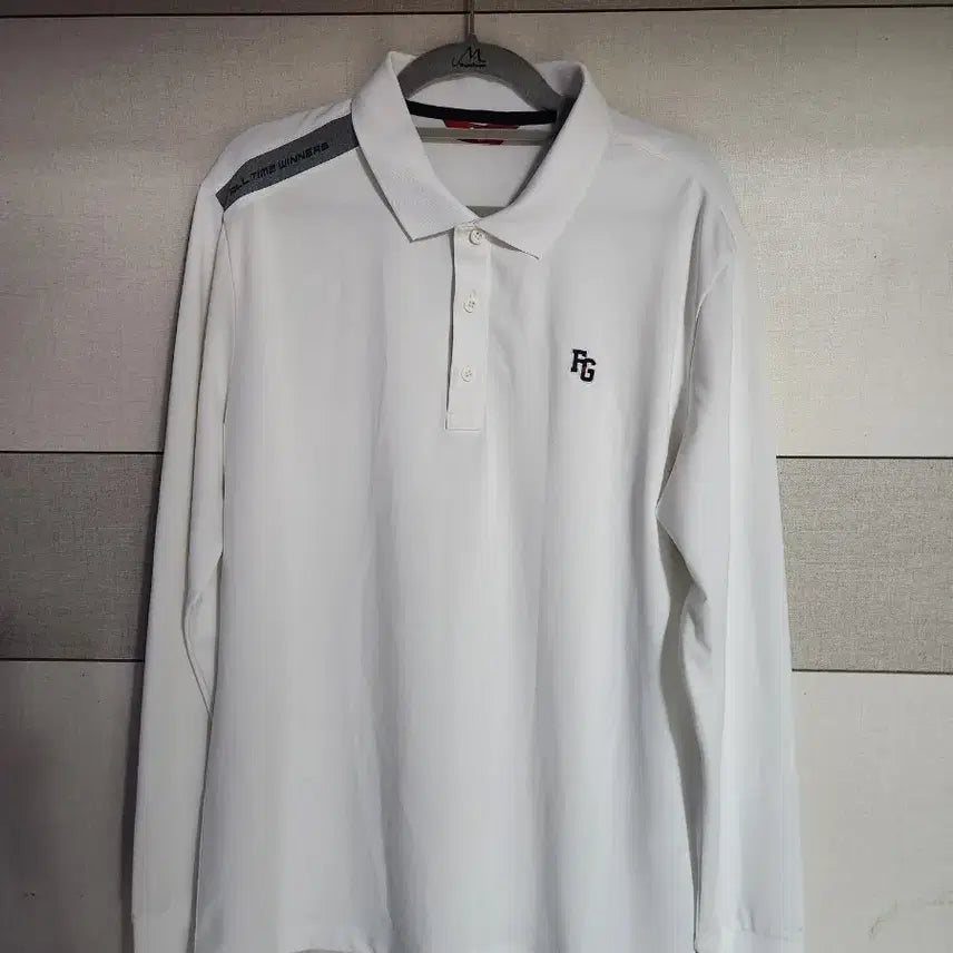 [BUNJANG] Fantom Men's Long Sleeve Golf Polo Shirt White 105 / 팬텀 남성 골프 긴팔 카라티 화이트 105