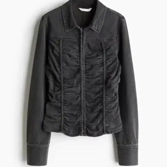 [BUNJANG] H&M Black Denim Shirring Shirt / h&m 흑청 데님 셔링 셔츠