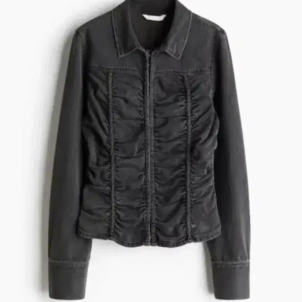 [BUNJANG] H&M Black Denim Shirring Shirt / h&m 흑청 데님 셔링 셔츠