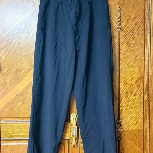 [BUNJANG] Time Homme Bending Drawstring Wide Pants Dark Navy / 타임옴므 밴딩 드로우스트링 와이드 팬츠 34 다크네이비