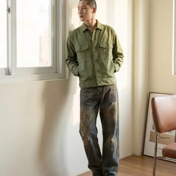 [BUNJANG] Ikka Military Field Jacket Olive Green - Size M / ikka 밀리터리 필드 재킷