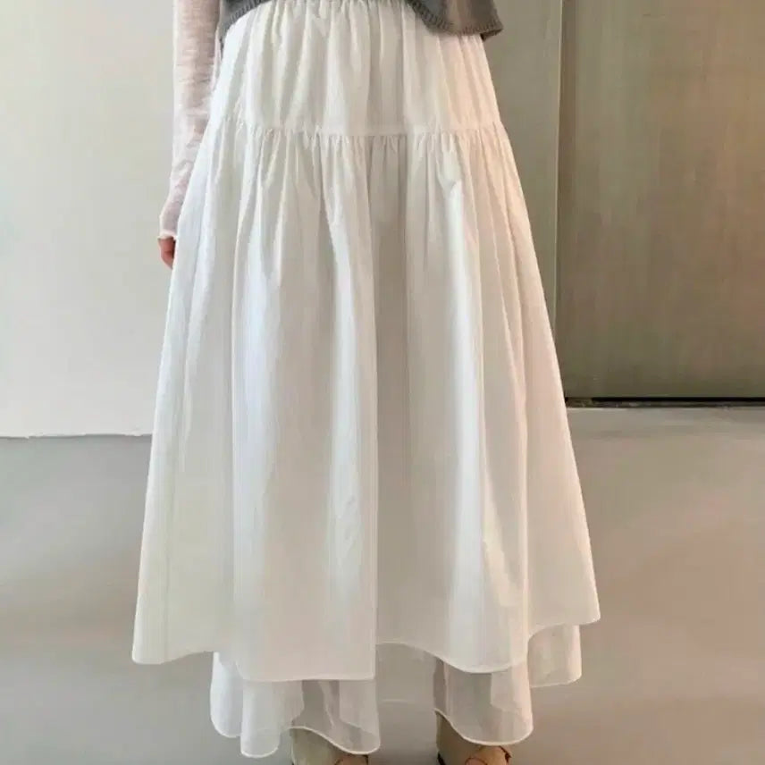 [BUNJANG] Flared Long Skirt with Waistband / [새상품/무배] 허리밴딩 플레어 롱치마