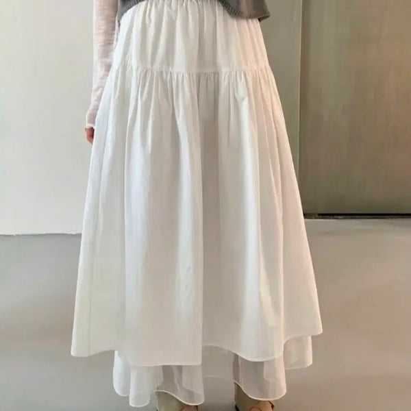 [BUNJANG] Flared Long Skirt with Waistband / [새상품/무배] 허리밴딩 플레어 롱치마