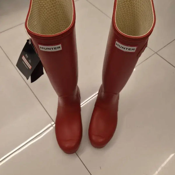 [BUNJANG] Hunter Red Rain Boots Size 39 / 헌터레인부츠