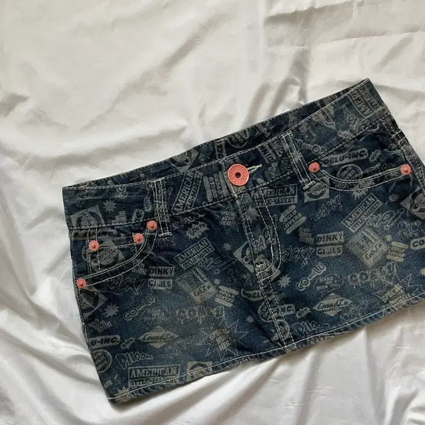 [BUNJANG] Vintage Y2K Denim Mini Skirt / 빈티지 y2k 데님 미니스커트