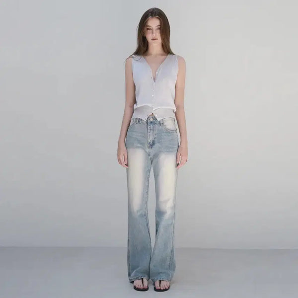 [BUNJANG] Prep For The Vertical Cigarette Denim Light Blue S / 프렙포더 버티컬 시가렛 데님 라이트블루 S