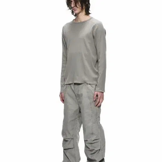 [BUNJANG] Ignota CORE:14 Cut Long Sleeve (Khaki Grey) Size M / 이그노타 CORE:14 CUT LONG SLEEVE (KHAKI GREY) size m