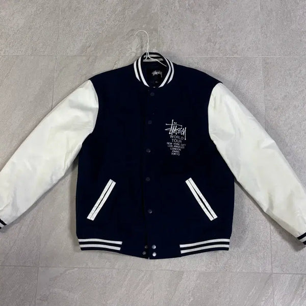 [BUNJANG] Stussy Varsity Jacket Navy M / STUSSY 스투시 바시티 자켓[M] 네이비