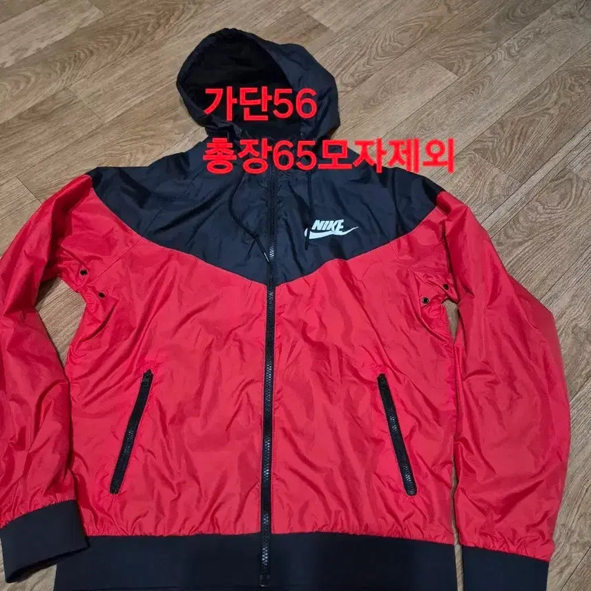 [BUNJANG] Nike Windrunner Hooded Jacket Red/Black / 나이키 윈드러너 후드 자켓 (레드/블랙)95