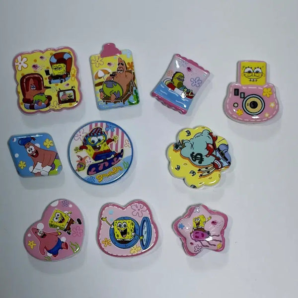 [BUNJANG] SpongeBob SquarePants "Cutie" Charm Set / 스폰지밥 비즈 팬던트 세트