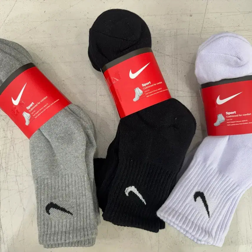 [BUNJANG] Nike Sport Cushion Socks - 4 Pair Set / 나이키 스포츠 양말