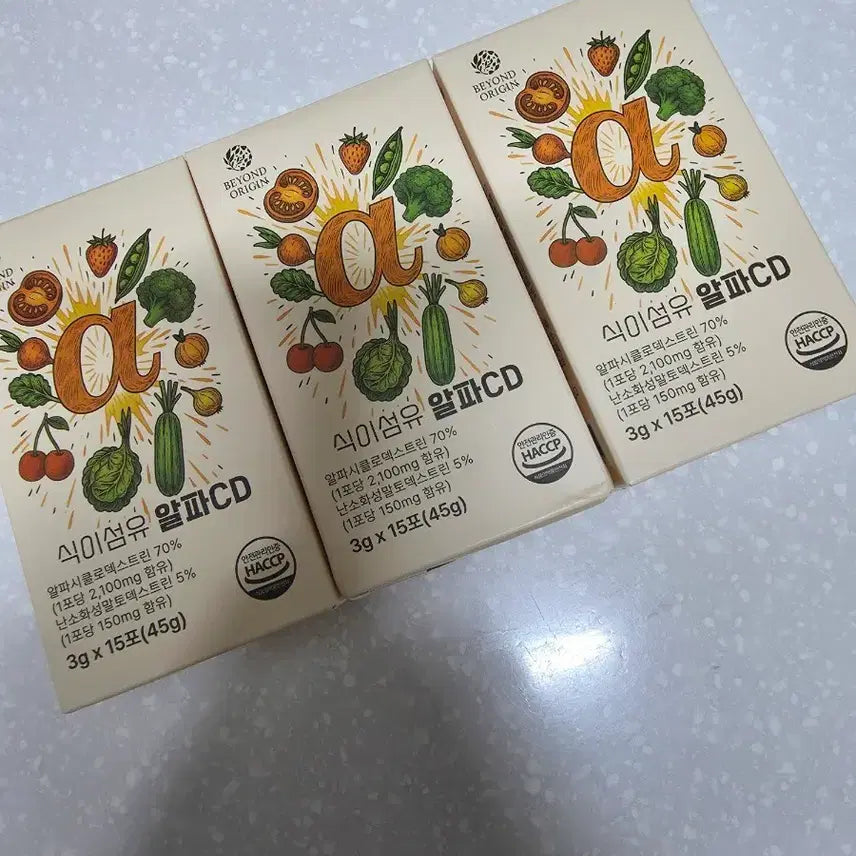 [BUNJANG] Beyond Origin Dietary Fiber Alpha CD (3g x 15 sticks) - 3 Pack Set / 비욘드 오리진 식이섬유 알파CD 3gx15포