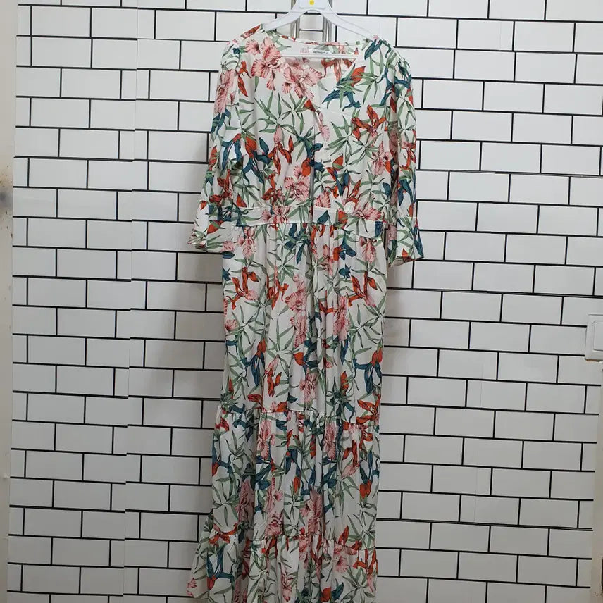 [BUNJANG] Half Sleeve Long Dress / 노-89 반팔 롱원피스
