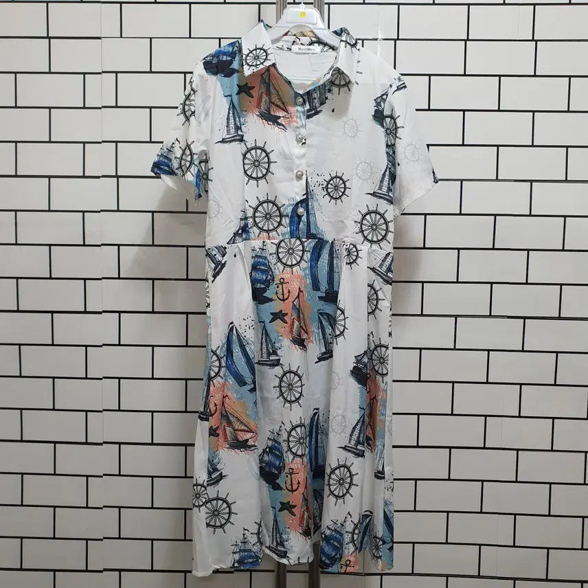 [BUNJANG] Short Sleeve One-Piece Dress / 노-106 반팔 원피스