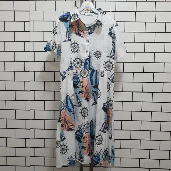 [BUNJANG] Short Sleeve One-Piece Dress / 노-106 반팔 원피스