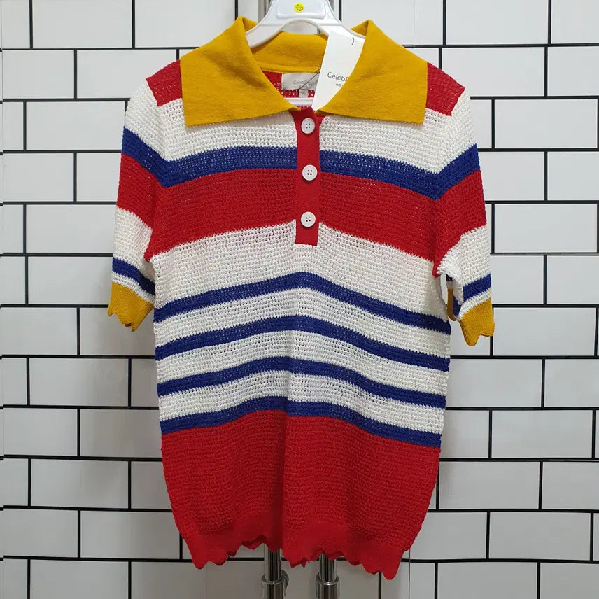 [BUNJANG] Knit Short Sleeve T-Shirt / 노-129 반팔 니트