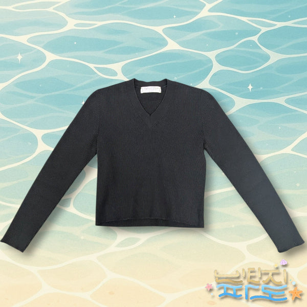 [BUNJANG] Urbanic 30 Ribbed TORINO V-Neck Knit Sweater / 90 얼바닉 30 골지 TORINO 브이넥 쫄 니트