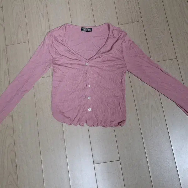 [BUNJANG] OZLyunel Pink V-Neck Cardigan / OZLyunel 핑크색 가디건