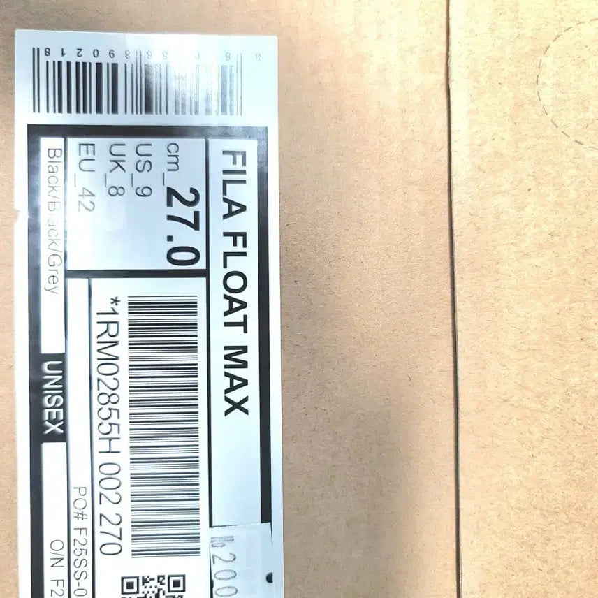 [BUNJANG] Fila Float Max Black/Black/Gray Running Shoes / 휠라 플로트 맥스 블랙/블랙/그레이 270