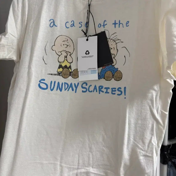 [BUNJANG] Redone Classic Peanuts Family Scars T-Shirt (Small) / (새상품) 리던redone 클래식 피너츠 패밀리 스캐리스 티셔츠 s